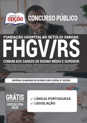 Apostila Concurso FHGV RS 2020 PDF e Impressa Cargos de Ensino Médio e Superior