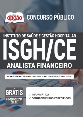 Apostila Concurso ISGH CE 2020 PDF e Impressa Analista Financeiro
