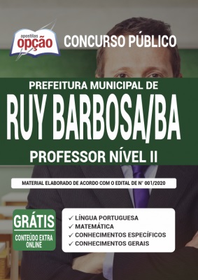 Apostila Concurso Prefeitura de Ruy Barbosa BA 2020 PDF e Impressa