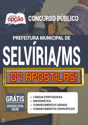 Apostila Concurso Câmara de Selvíria MS 2020 PDF e Impressa