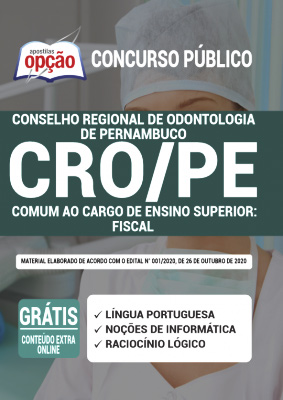 Apostila Concurso CRO PE 2020 PDF Download e Impressa Fiscal