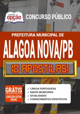 Apostila Concurso Prefeitura de Alagoa Nova PB 2020 PDF e Impressa