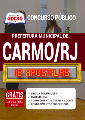 Apostila Prefeitura de Carmo RJ 2020 PDF e Impressa
