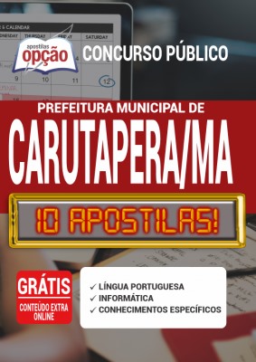 Apostila Concurso Prefeitura de Carutapera MA 2020 PDF e Impressa