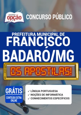 Apostila Concurso Prefeitura de Francisco Badaró MG 2020 PDF e Impressa