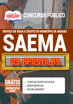Apostila Concurso SAEMA Araras SP 2020 PDF e Impressa