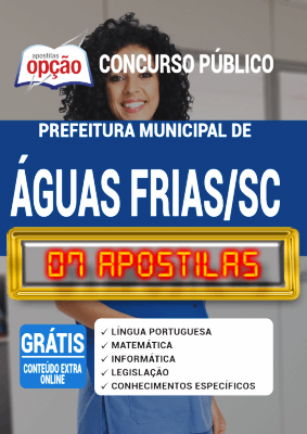 Apostila Concurso Prefeitura de Águas Frias SC 2020 PDF e Impressa