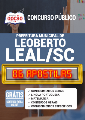 Apostila Concurso Prefeitura de Leoberto Leal SC 2020 PDF e Impressa