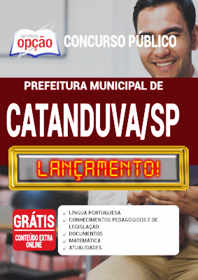 Apostila Prefeitura de Catanduva SP 2020 PDF e Impressa