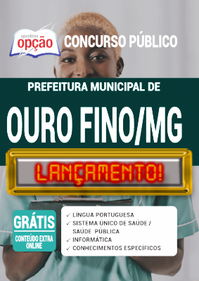 Apostila Prefeitura de Ouro Fino MG 2020 PDF e Impressa