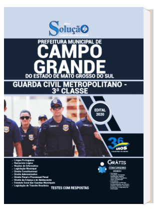 Apostila Prefeitura de Campo Grande MS 2020 PDF e Impressa