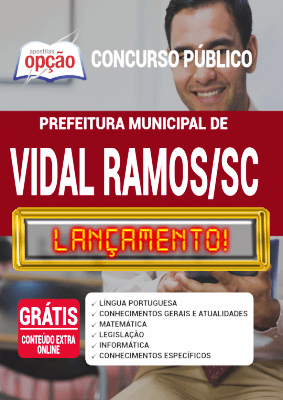 Apostila Prefeitura de Vidal Ramos SC 2020 PDF e Impressa
