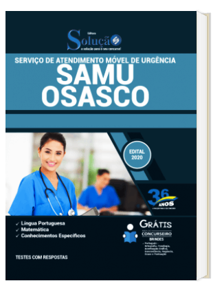 Apostila SAMU Osasco SP 2021 PDF e Impressa Concurso SAMU 2021