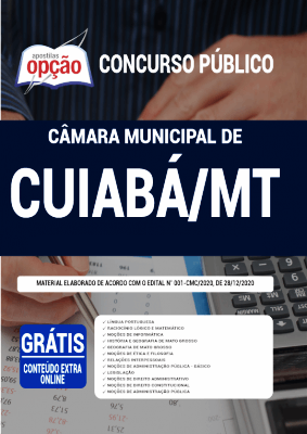 Apostila Concurso Câmara de Cuiabá 2021 PDF e Impressa Editora Opção