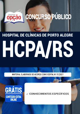Apostila Concurso Hospital de Clínicas 2021 PDF e Impressa Editora Opção