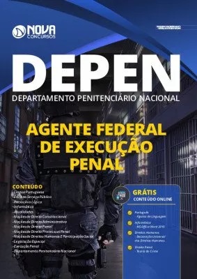 Apostila DEPEN 2021 Impressa e PDF Grátis Cursos Online Agente Federal de Execução Penal