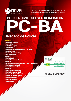 Apostila PC BA 2021 Delegado de Polícia PDF e Impressa