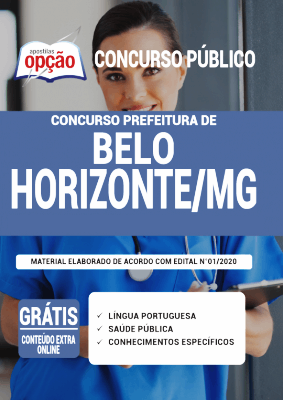 Apostila Prefeitura de Belo Horizonte 2021 PDF e Impressa Editora Opção