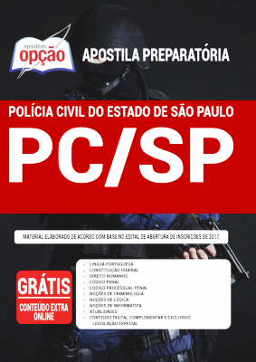 Apostila Polícia Civil SP 2021 Editora Opção