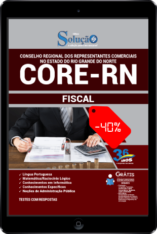 Apostila Concurso CORE RN 2021 PDF Download Desconto Fiscal
