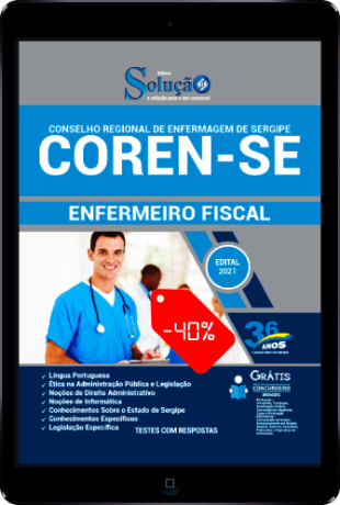 Apostila Concurso COREN SE 2021 PDF Download Desconto Enfermeiro Fiscal