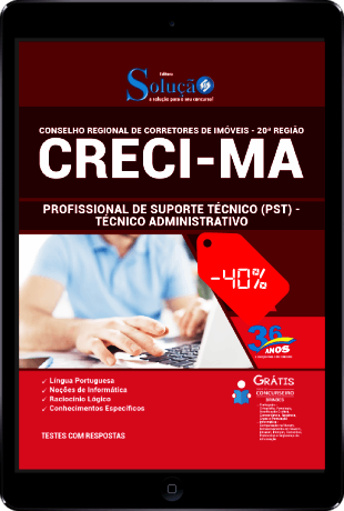 Apostila Concurso CRECI MA 2021 PDF Download Técnico Administrativo