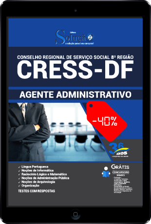 Apostila Concurso CRESS DF 2021 PDF Download Agente Administrativo