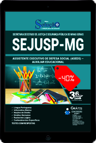 Apostila Concurso SEJUSP MG 2021 PDF Download e Impressa