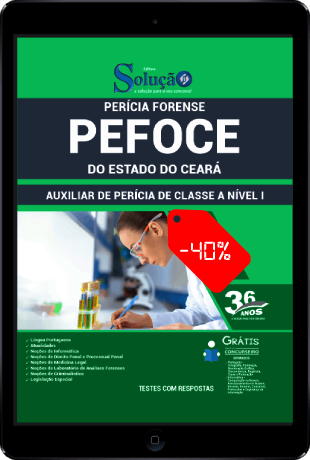 Apostila Concurso PEFOCE 2021 PDF Download Auxiliar de Perícia