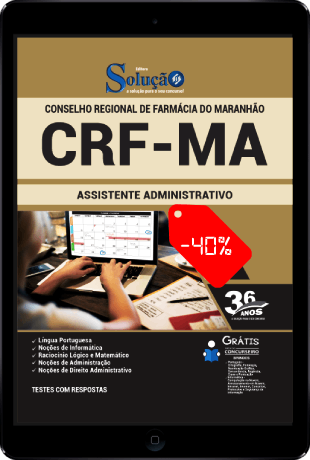 Apostila Concurso CRF MA 2021 PDF Download Assistente Administrativo