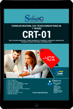Apostila Concurso CRT 1 Região 2021 PDF Download e Impressa
