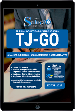 Apostila TJ GO 2021 PDF Grátis Analista Judiciário Área de Apoio Judiciário e Administrativo