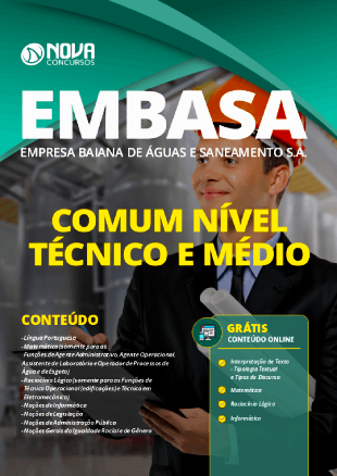 Apostila Concurso EMBASA 2021 PDF Download Nível Médio