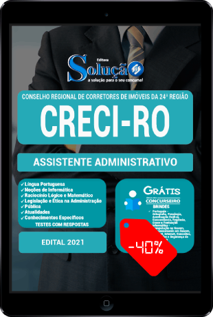 Apostila CRECI RO 2021 PDF Assistente Administrativo