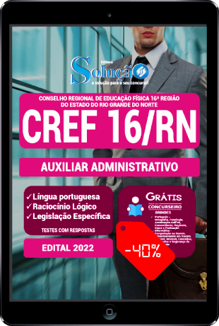 Apostila CREF 16 RN 2022 PDF Download Auxiliar Administrativo