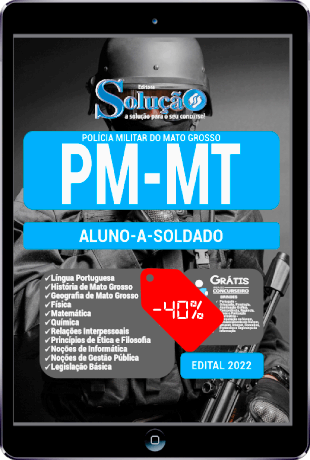 Apostila Polícia Militar de Mato Grosso 2022 PDF Grátis Soldado PM MT