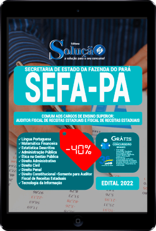 Apostila SEFA PA 2022 PDF Grátis Conteúdo Online Auditor Fiscal