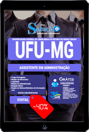 Apostila UFU MG 2022 PDF Assistente em Administração