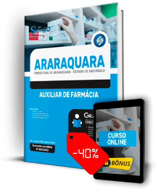 Apostila Prefeitura de Araraquara SP 2022 PDF e Impressa Auxiliar de Farmácia