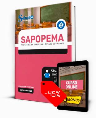 Apostila Prefeitura de Sapopema PR 2022 PDF e Impressa