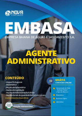 Apostila Concurso EMBASA 2020 Agente Administrativo Grátis Cursos Online