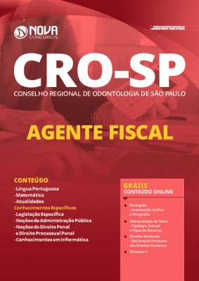Apostila Concurso CRO SP 2020 Agente Fiscal Grátis Cursos Online