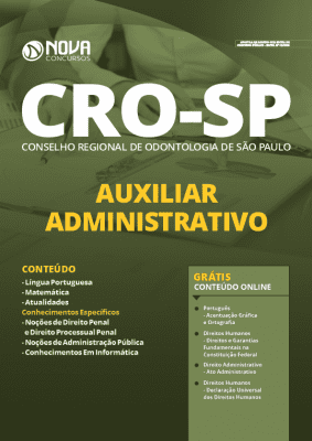 Apostila Concurso CRO SP 2020 Auxiliar Administrativo Grátis Cursos Online
