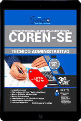 Apostila Concurso COREN SE 2021 PDF Download Desconto Técnico Administrativo
