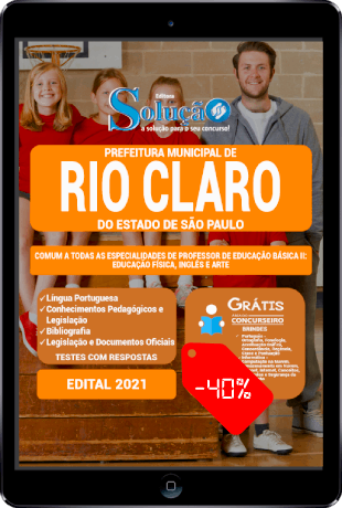 Apostila Concurso Prefeitura de Rio Claro 2022 PDF Download Professor