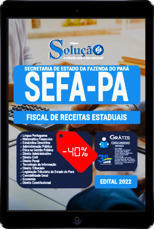 Apostila SEFA PA 2022 PDF Grátis Conteúdo Online Fiscal