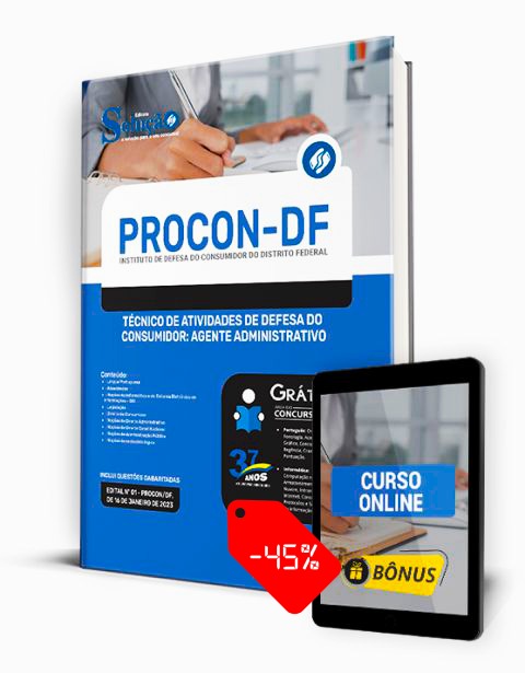 Apostila Concurso PROCON DF 2023 PDF Grátis Curso Online