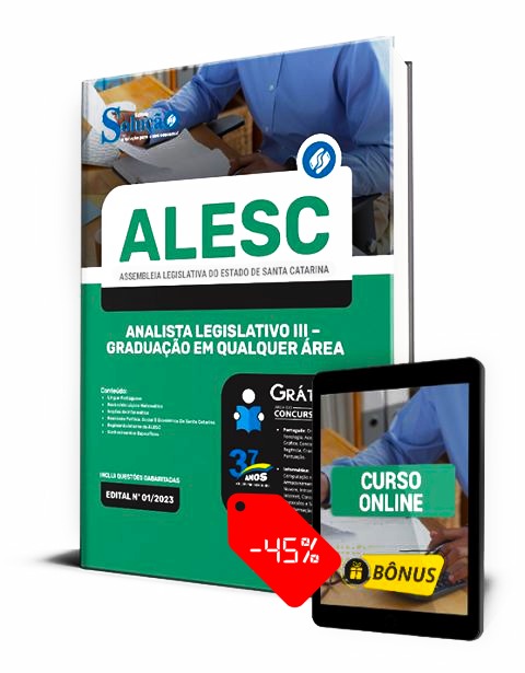Apostila Concurso ALESC 2023 PDF Grátis Curso Online