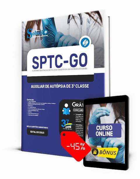 Apostila Concurso SPTC GO 2023 PDF Grátis Curso Online Auxiliar de Autópsia