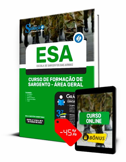 Apostila Concurso ESA 2023 PDF Grátis Cursos Online